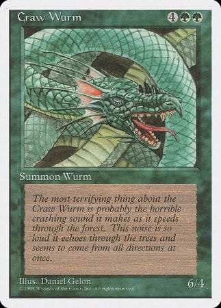 Craw Wurm [Fourth Edition] MTG Single Magic: The Gathering  | Multizone: Comics And Games
