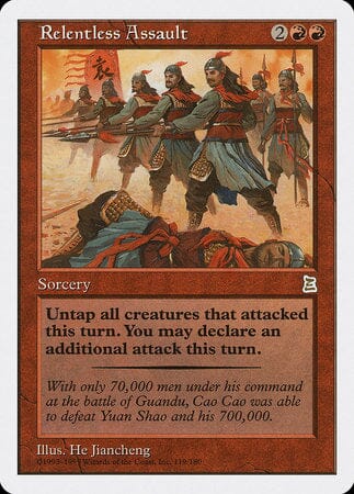 Relentless Assault [Portal Three Kingdoms] MTG Single Magic: The Gathering  | Multizone: Comics And Games