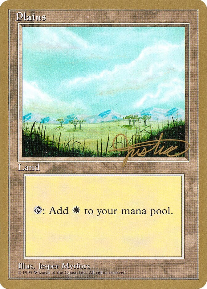 Plains (mj365) (Mark Justice) [Pro Tour Collector Set] MTG Single Magic: The Gathering  | Multizone: Comics And Games