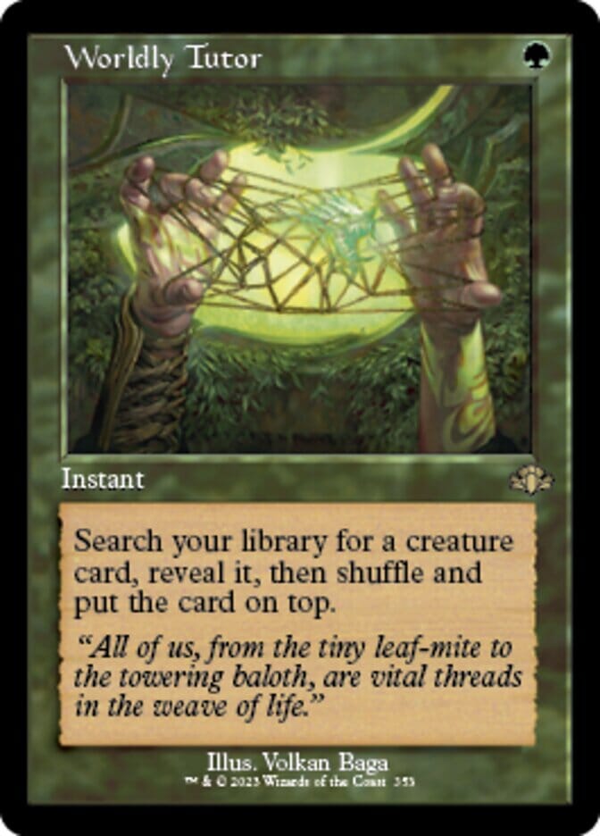 Worldly Tutor (Retro) [Dominaria Remastered] MTG Single Magic: The Gathering  | Multizone: Comics And Games