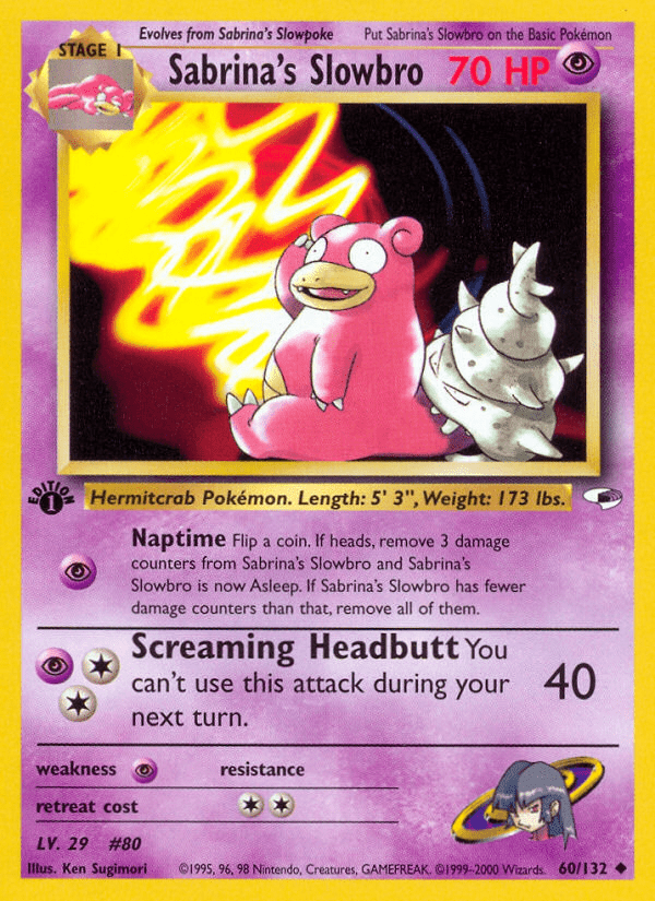 Sabrina's Slowbro (60/132) [Gym Heroes 1st Edition] Pokemon Single Pokémon  | Multizone: Comics And Games