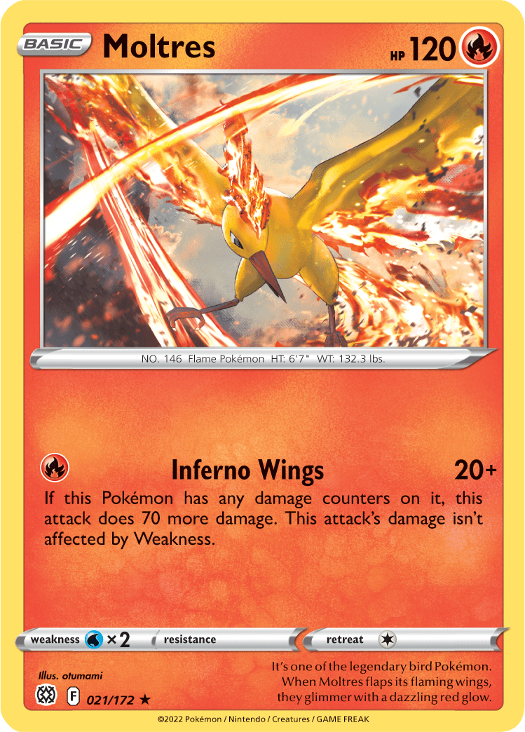 Moltres (021/172) [Sword & Shield: Brilliant Stars] Pokemon Single Pokémon  | Multizone: Comics And Games