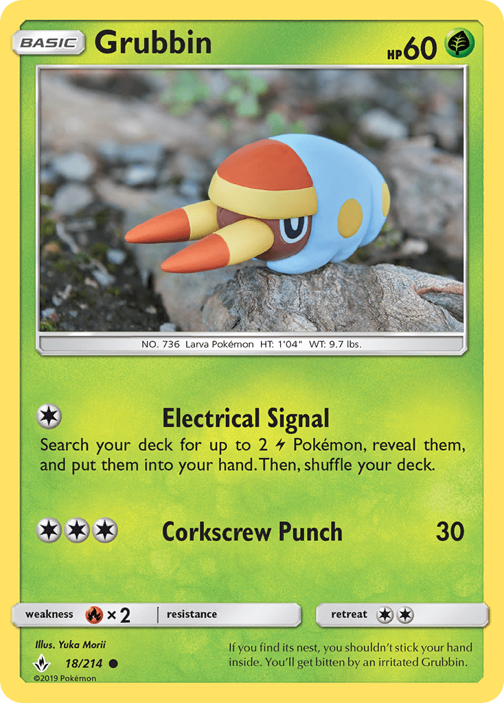 Grubbin (18/214) [Sun & Moon: Unbroken Bonds] Pokemon Single Pokémon  | Multizone: Comics And Games