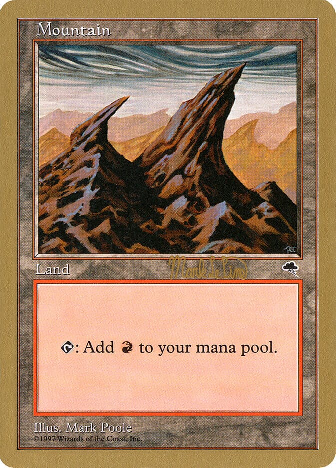 Mountain (mlp344) (Mark Le Pine) [World Championship Decks 1999] MTG Single Magic: The Gathering  | Multizone: Comics And Games