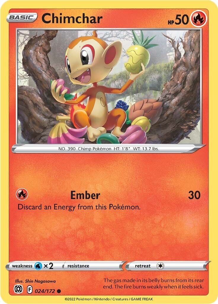 Chimchar (024/172) [Sword & Shield: Brilliant Stars] Pokemon Single Pokémon  | Multizone: Comics And Games