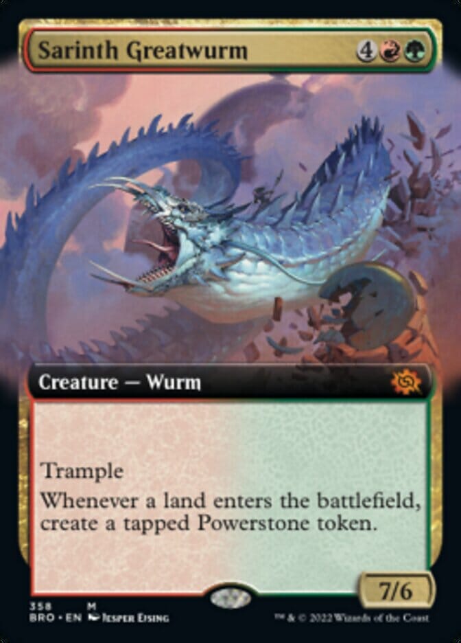 Sarinth Greatwurm (Extended Art) [The Brothers' War] MTG Single Magic: The Gathering  | Multizone: Comics And Games
