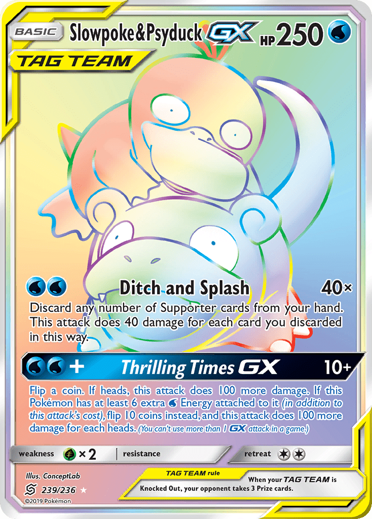 Slowpoke & Psyduck GX (239/236) [Sun & Moon: Unified Minds] Pokemon Single Pokémon  | Multizone: Comics And Games