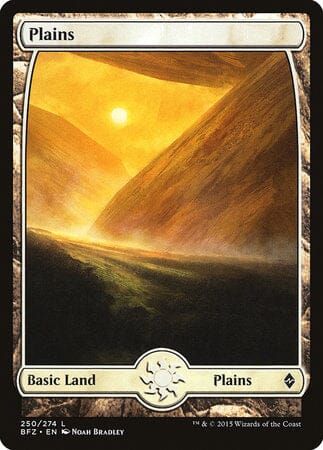 Plains (250) - Full Art [Battle for Zendikar] MTG Single Magic: The Gathering  | Multizone: Comics And Games