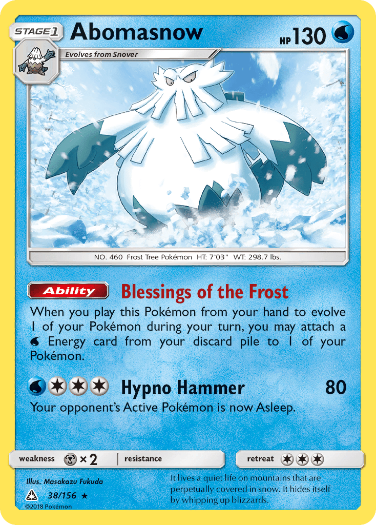Abomasnow (38/156) [Sun & Moon: Ultra Prism] Pokemon Single Pokémon  | Multizone: Comics And Games