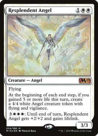 Resplendent Angel [Core Set 2019 Promos] MTG Single Magic: The Gathering  | Multizone: Comics And Games