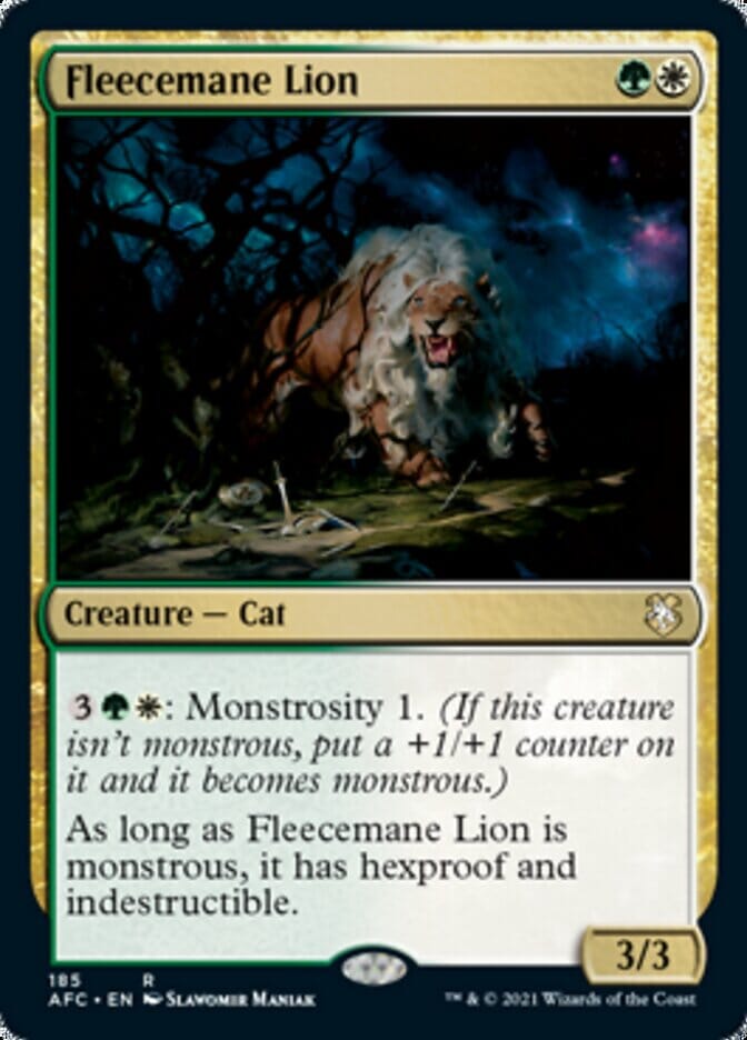 Fleecemane Lion [Dungeons & Dragons: Adventures in the Forgotten Realms Commander] MTG Single Magic: The Gathering  | Multizone: Comics And Games