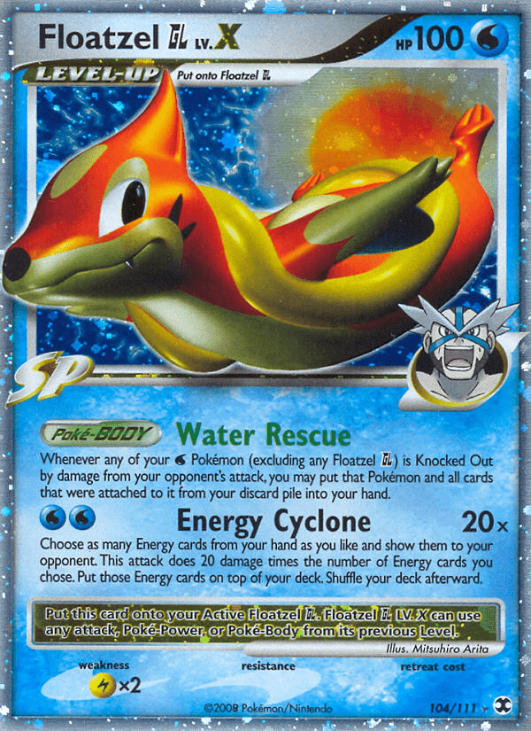 Floatzel GL LV.X (104/111) [Platinum: Rising Rivals] Pokemon Single Pokémon  | Multizone: Comics And Games