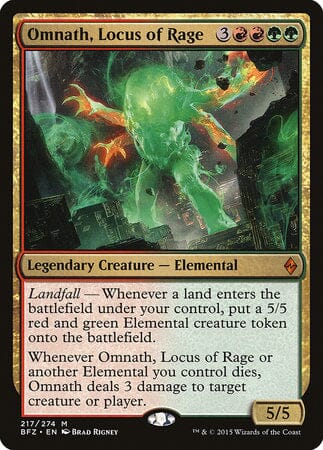 Omnath, Locus of Rage [Battle for Zendikar] MTG Single Magic: The Gathering  | Multizone: Comics And Games