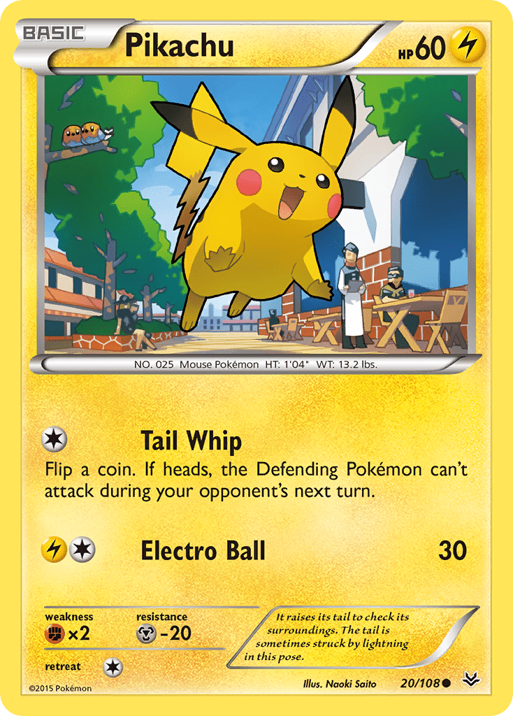 Pikachu (20/108) [XY: Roaring Skies] Pokemon Single Pokémon  | Multizone: Comics And Games