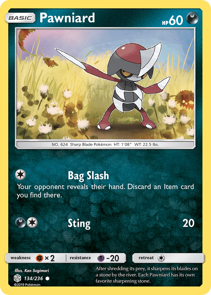 Pawniard (134/236) [Sun & Moon: Cosmic Eclipse] Pokemon Single Pokémon  | Multizone: Comics And Games