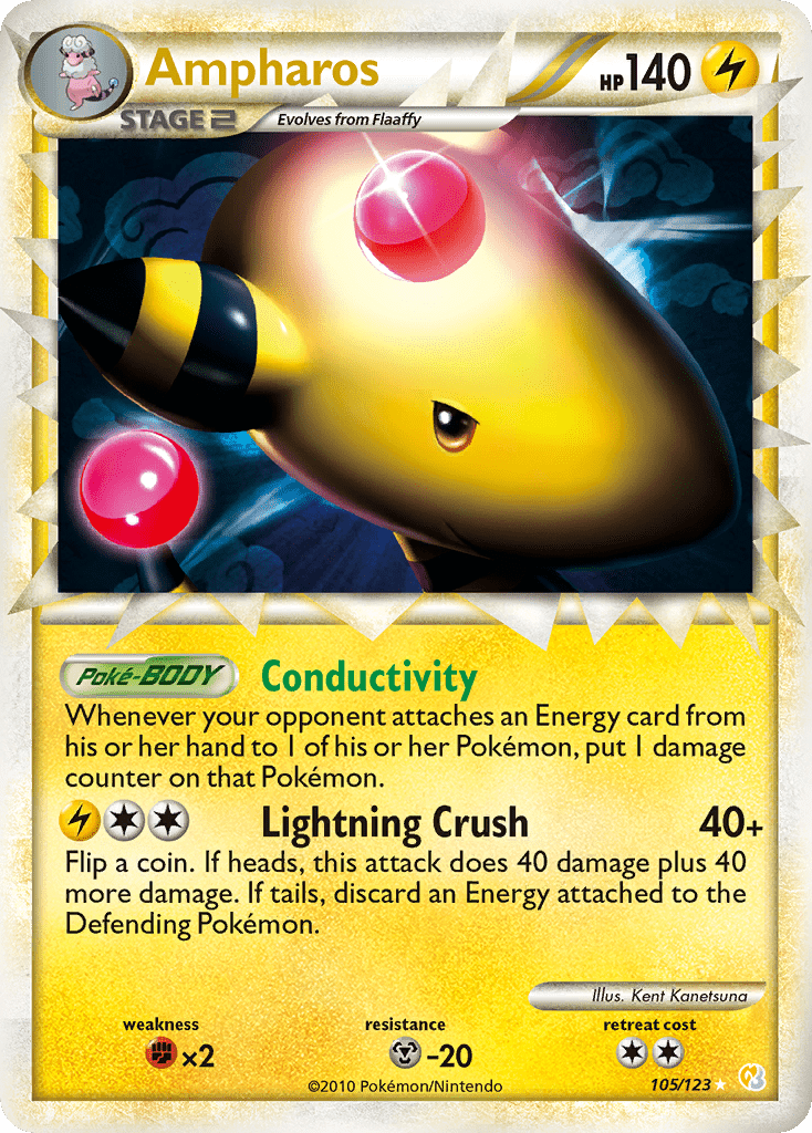 Ampharos (105/123) [HeartGold & SoulSilver: Base Set] Pokemon Single Pokémon  | Multizone: Comics And Games