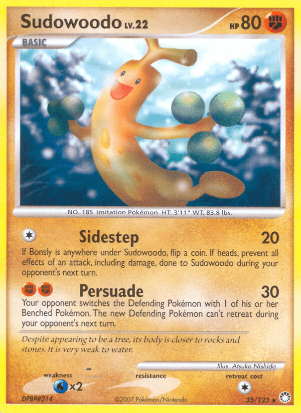 Sudowoodo (35/123) [Diamond & Pearl: Mysterious Treasures] Pokemon Single Pokémon  | Multizone: Comics And Games