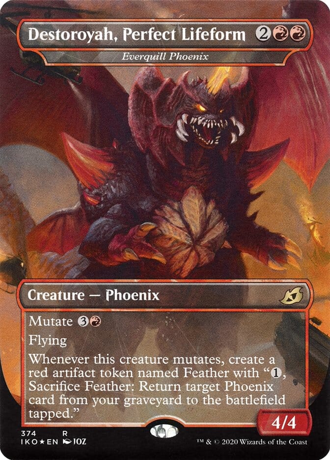 Everquill Phoenix - Destoroyah, Perfect Lifeform (Godzilla Series) [Ikoria: Lair of Behemoths] MTG Single Magic: The Gathering  | Multizone: Comics And Games