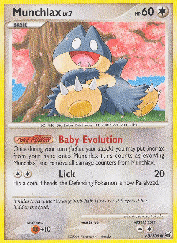 Munchlax (68/100) [Diamond & Pearl: Majestic Dawn] Pokemon Single Pokémon  | Multizone: Comics And Games