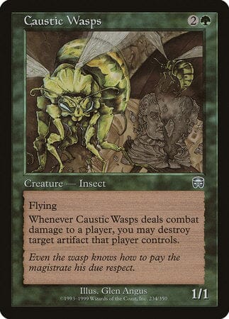 Caustic Wasps [Mercadian Masques] MTG Single Magic: The Gathering  | Multizone: Comics And Games