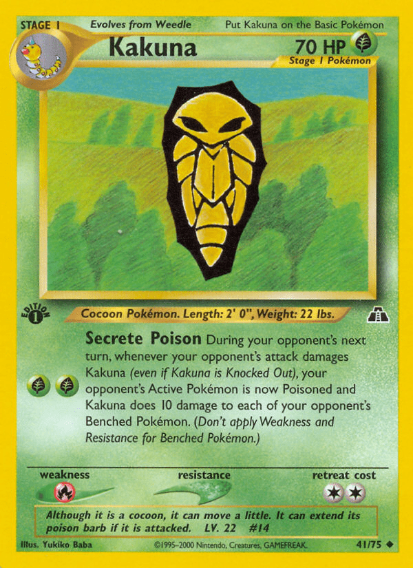 Kakuna (41/75) [Neo Discovery 1st Edition] Pokemon Single Pokémon  | Multizone: Comics And Games