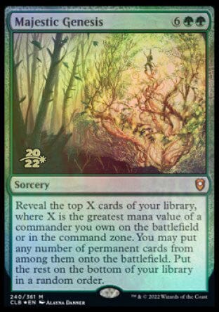 Majestic Genesis [Commander Legends: Battle for Baldur's Gate Prerelease Promos] MTG Single Magic: The Gathering  | Multizone: Comics And Games