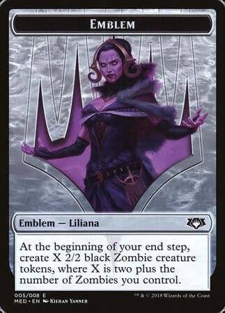 Emblem - Liliana, the Last Hope [Mythic Edition Tokens] MTG Single Magic: The Gathering  | Multizone: Comics And Games