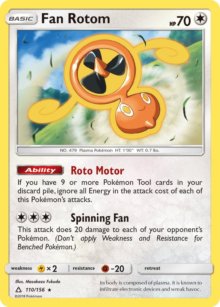 Fan Rotom (110/156) [Sun & Moon: Ultra Prism] Pokemon Single Pokémon  | Multizone: Comics And Games