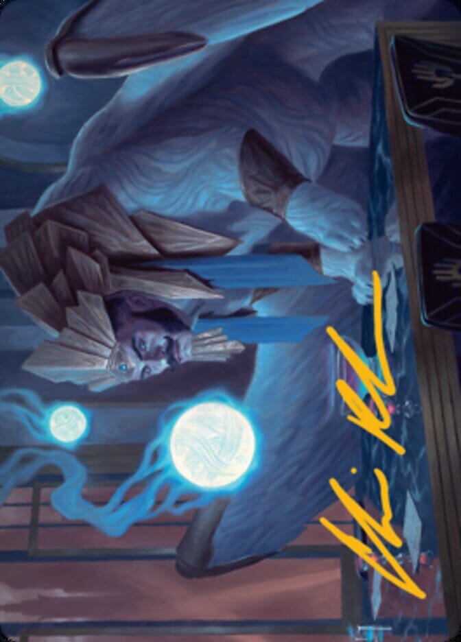 Tivit, Seller of Secrets Art Card (Gold-Stamped Signature) [Streets of New Capenna Art Series] MTG Single Magic: The Gathering  | Multizone: Comics And Games