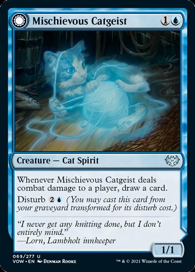 Mischievous Catgeist // Catlike Curiosity [Innistrad: Crimson Vow] MTG Single Magic: The Gathering  | Multizone: Comics And Games