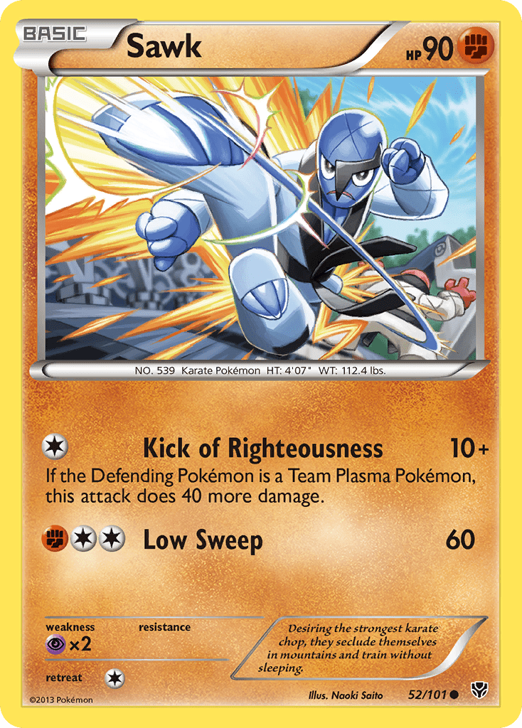Sawk (52/101) [Black & White: Plasma Blast] Pokemon Single Pokémon  | Multizone: Comics And Games