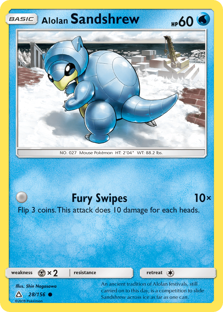 Alolan Sandshrew (28/156) [Sun & Moon: Ultra Prism] Pokemon Single Pokémon  | Multizone: Comics And Games