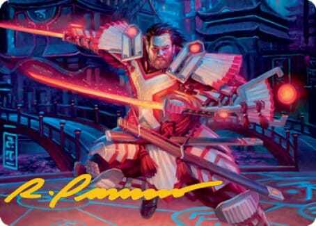 Isshin, Two Heavens as One 1 Art Card (Gold-Stamped Signature) [Kamigawa: Neon Dynasty Art Series] MTG Single Magic: The Gathering  | Multizone: Comics And Games