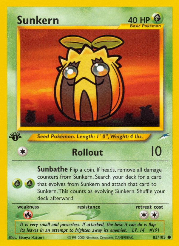 Sunkern (83/105) [Neo Destiny 1st Edition] Pokemon Single Pokémon  | Multizone: Comics And Games