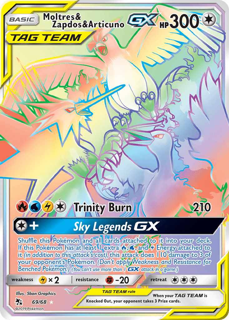 Moltres & Zapdos & Articuno GX (69/68) [Sun & Moon: Hidden Fates] Pokemon Single Pokémon  | Multizone: Comics And Games