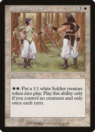 Security Detail [Mercadian Masques] MTG Single Magic: The Gathering  | Multizone: Comics And Games