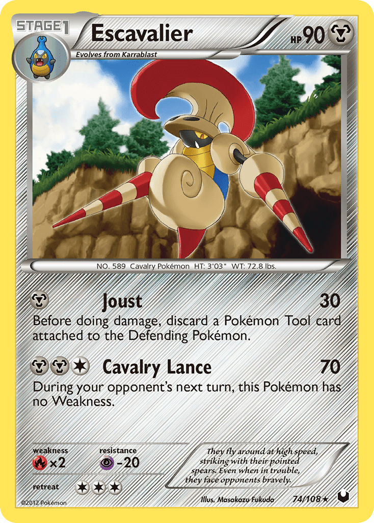 Escavalier (74/108) [Black & White: Dark Explorers] Pokemon Single Pokémon  | Multizone: Comics And Games