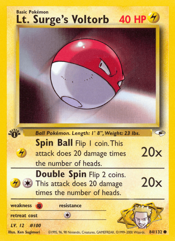 Lt. Surge's Voltorb (84/132) [Gym Heroes 1st Edition] Pokemon Single Pokémon  | Multizone: Comics And Games