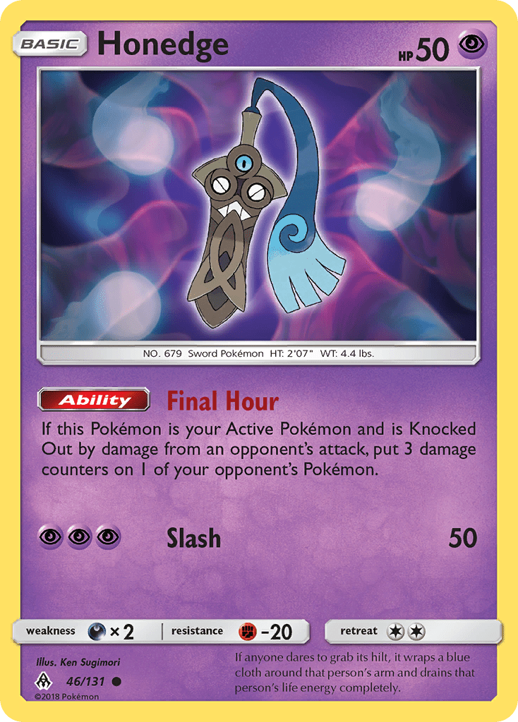 Honedge (46/131) [Sun & Moon: Forbidden Light] Pokemon Single Pokémon  | Multizone: Comics And Games
