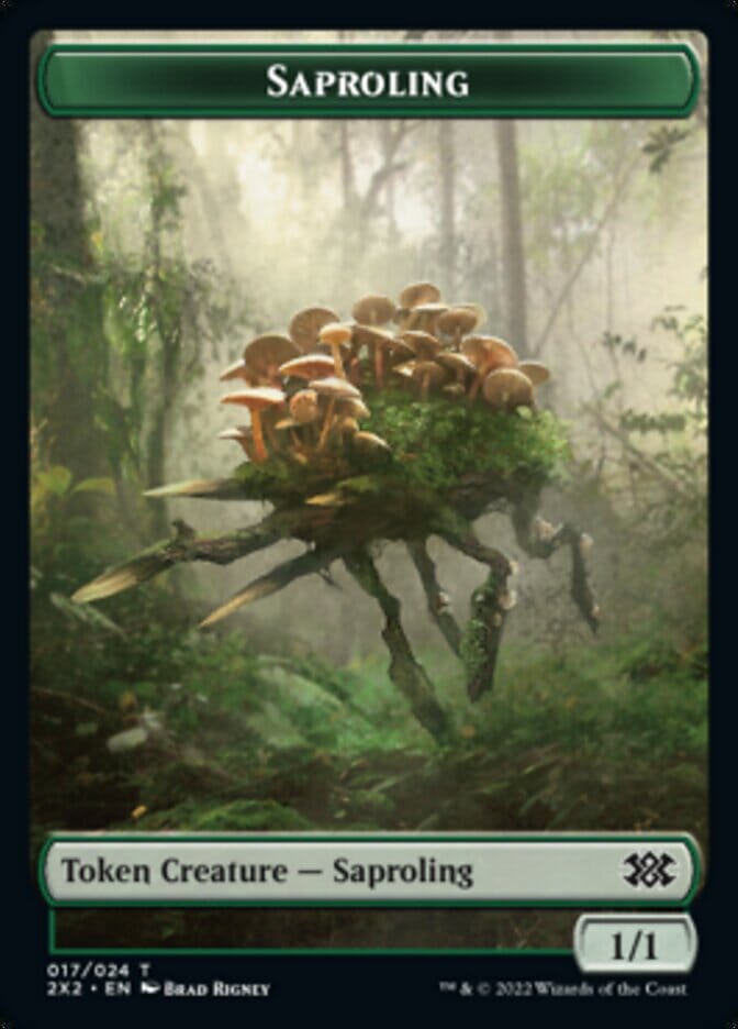 Saproling // Phyrexian Golem Double-sided Token [Double Masters 2022 Tokens] MTG Single Magic: The Gathering  | Multizone: Comics And Games