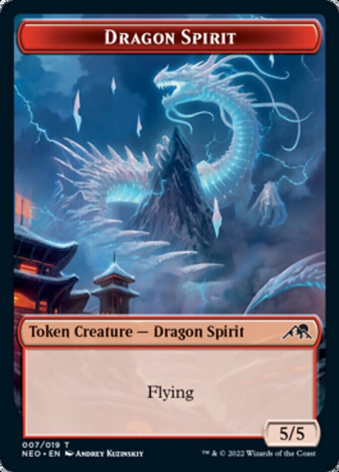 Spirit (002) // Dragon Spirit Double-sided Token [Kamigawa: Neon Dynasty Tokens] MTG Single Magic: The Gathering  | Multizone: Comics And Games