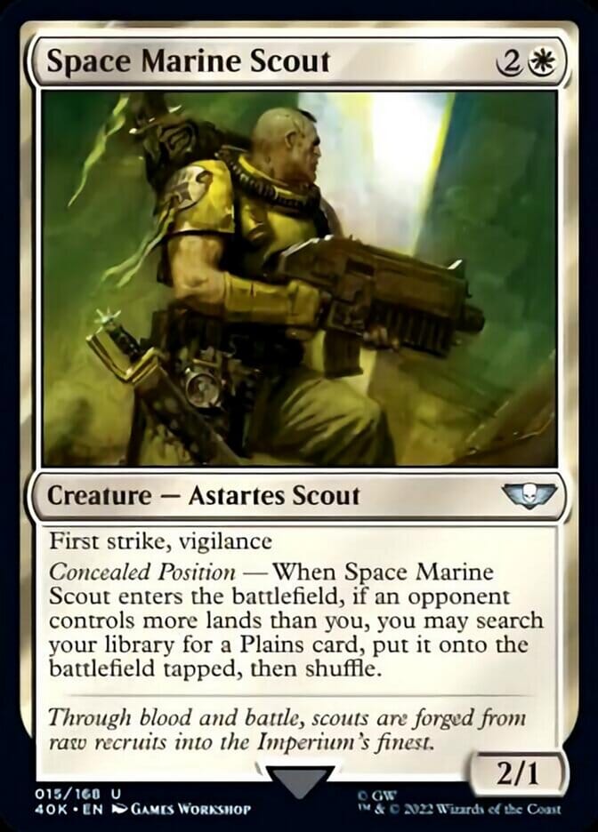 Space Marine Scout [Universes Beyond: Warhammer 40,000] MTG Single Magic: The Gathering  | Multizone: Comics And Games