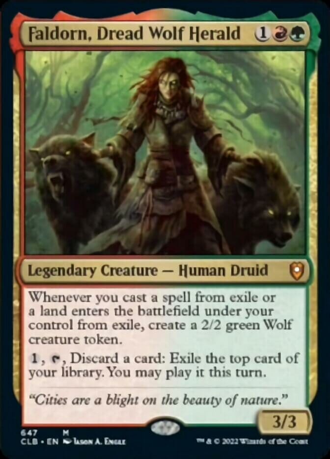 Faldorn, Dread Wolf Herald [Commander Legends: Battle for Baldur's Gate] MTG Single Magic: The Gathering  | Multizone: Comics And Games