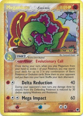 Meganium (4/101) (Delta Species) (Stamped) [EX: Dragon Frontiers] Pokemon Single Pokémon  | Multizone: Comics And Games