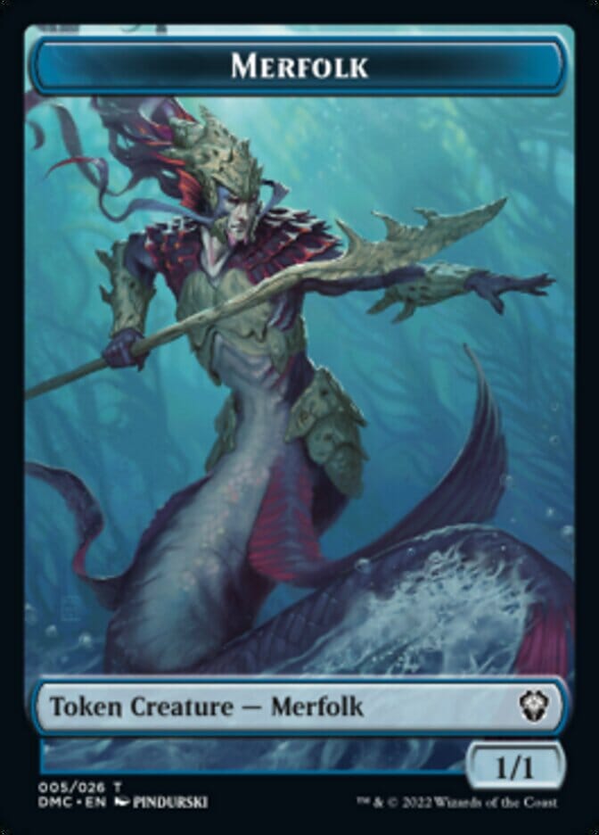 Saproling // Merfolk Double-sided Token [Dominaria United Tokens] MTG Single Magic: The Gathering  | Multizone: Comics And Games