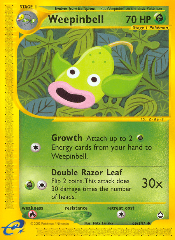 Weepinbell (65/147) [Aquapolis] Pokemon Single Pokémon  | Multizone: Comics And Games