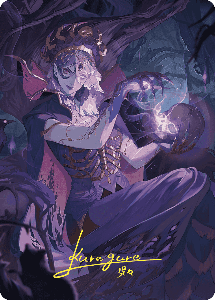 Necropotence Art Card (Gold-Stamped Signature) [Wilds of Eldraine Art Series] MTG Single Magic: The Gathering  | Multizone: Comics And Games