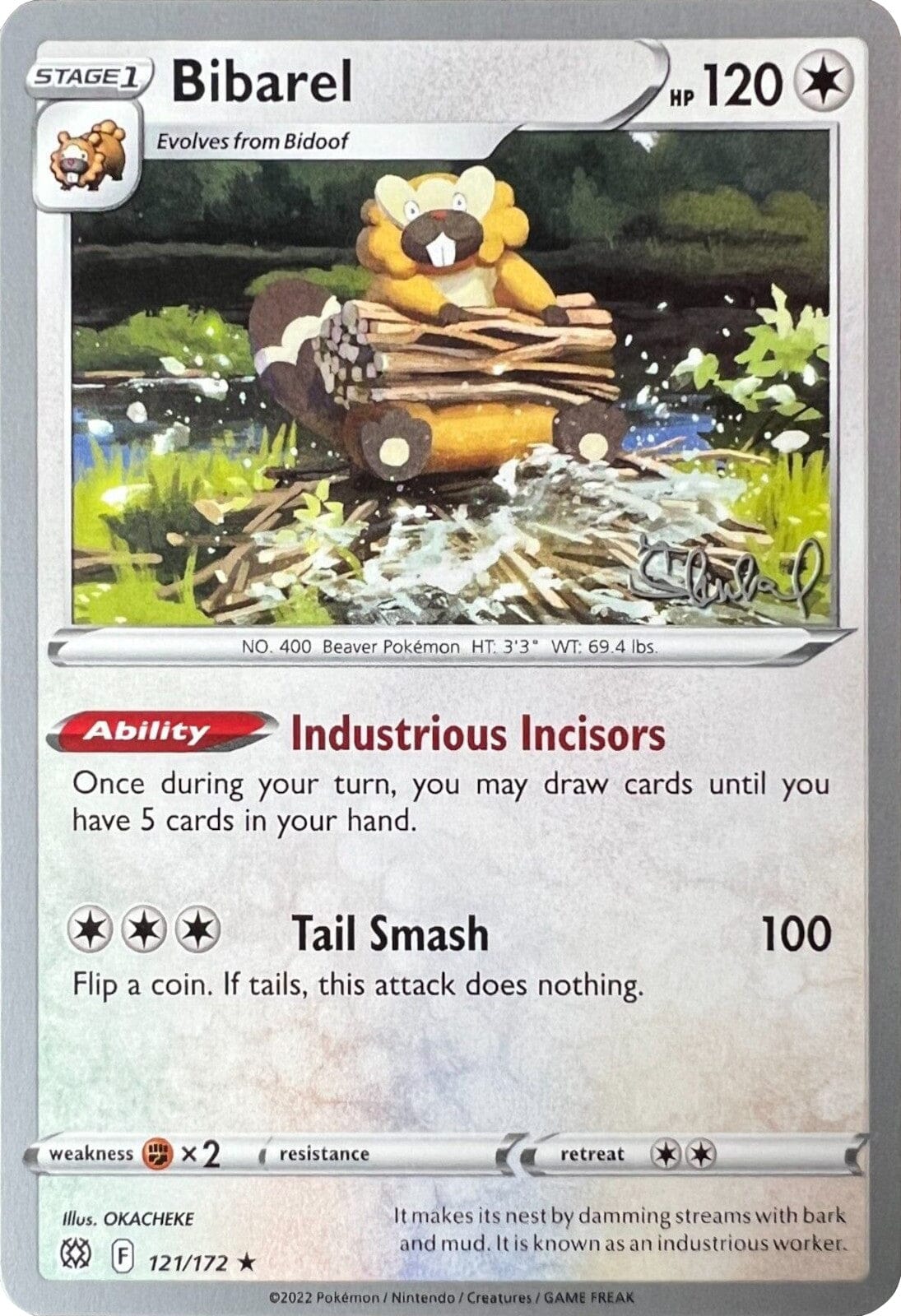 Bibarel (121/172) (ADP - Ondrej Skubal) [World Championships 2022] Pokemon Single Pokémon  | Multizone: Comics And Games