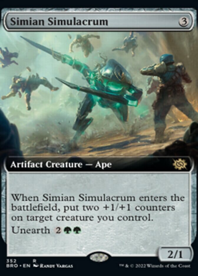 Simian Simulacrum (Extended Art) [The Brothers' War] MTG Single Magic: The Gathering  | Multizone: Comics And Games