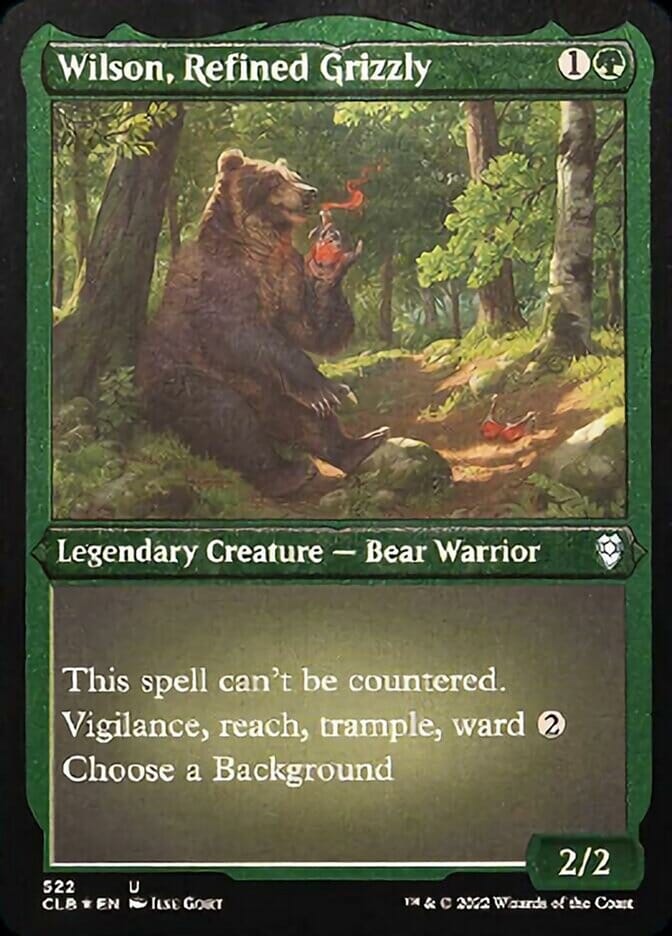 Wilson, Refined Grizzly (Foil Etched) [Commander Legends: Battle for Baldur's Gate] MTG Single Magic: The Gathering  | Multizone: Comics And Games